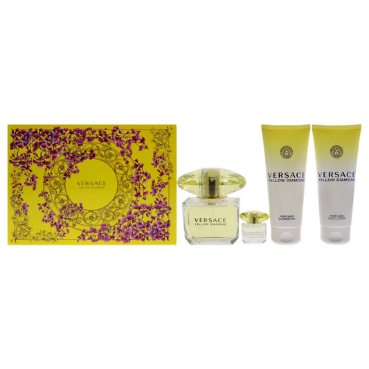 Versace Yellow Diamond Perfumed Shower Gel 100 ml; Body Lotion 100 ml; EDT 5 ml and Natural Spray  90 ml